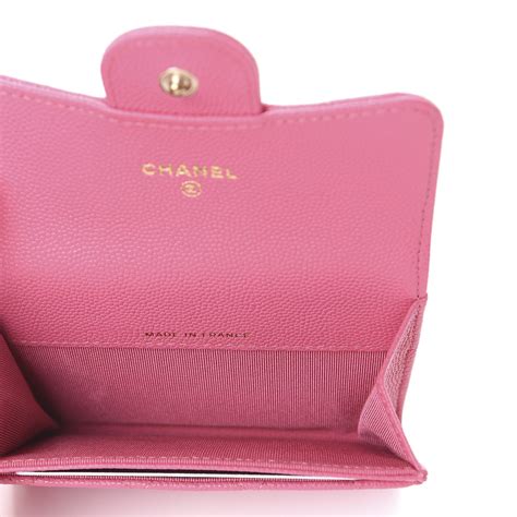 chanel card case pink|Chanel caviar card case wallet.